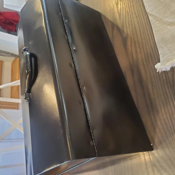 Sleek Black Metal Toolbox